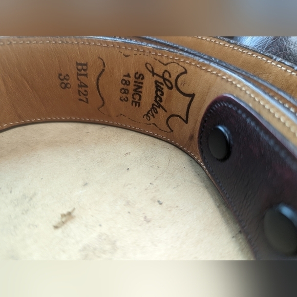 Lucchese Boots men's size 11D Exotic Genuine Black Cherry Smooth Ostrich classic - Picture 14 of 16